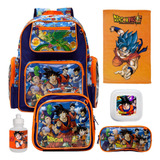 Mochila Masculina Infantil Dragon Ball Costas Com Acessórios