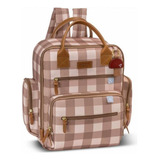 Mochila Maternidade Masterbag Mochila Maternidade, Kit Maternidade Desenho Cogumelo Cor Marrom - 32cm De Largura X 16cm De Profundidade X 35cm De Altura