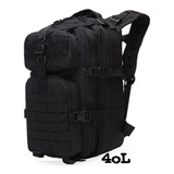 Mochila Militar Tática Tamanho Ideal 40 Litros Impermeável Cor Preto 40l Brasil