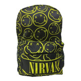 Mochila Nirvana Smile Logo Kurt Bolsa Escolar Rock M076