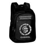 Mochila Personalizada Engenharia Produçao Nome Bolsa