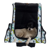 Mochila Rodinha Pet Trasportar Animais Ate 20kg Gato Tam M