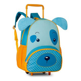 Mochila Rodinha Pets Cachorro Azul 15 - Clio Style