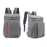 Mochila Saco Bolsa Bag Cooler Térmica P/ Bebidas Comida Cerveja Passeio 18l Cor Cinza Moderna Minimalista Impermeável