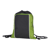 Mochila Saco Impermeável Reforçada Bolso Frontal Cor Verde