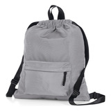 Mochila Saco Sacochila Viagem Praia Unissex Nylon Impermeáve Cor Cinza