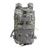 Mochila Tatica Camping Reforçada Militar Camuflada 30 Litros Cor Cinza Desenho Do Tecido Camuflado Digital