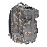 Mochila Tática Infinite War 25l Com Zíper Duplo - Echolife Cor Camuflado Digital Acu