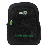 Mochila Time Brasil Mormaii Olimpíadas Bolso Frontal Adulto Cor Preto