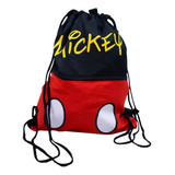 Mochila Tipo Saco Mickey 32x40cm Disney Preto