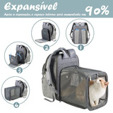 Mochila Transporte Passeio Expansiva Para Cachorro Cão Gato