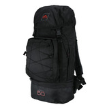 Mochila Trilhas & Rumos Caminhada 50 Preto Com Fita Cinza