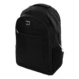 Mochila Universitária Masculina Preta Porta Notebook