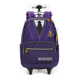 Mochila Wandinha Uniforme 18 Roxo C/car+alca