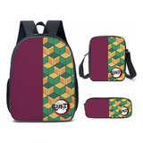 Mochilas Multifuncionais De 3 Peças Para Estudantes Demon
