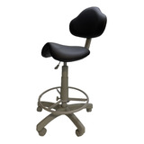 Mocho Sela 80cm Altura C/ Encosto Base Cinza Dentista Esteti