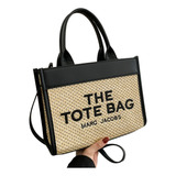 Moda Letter Grass Tecido Tote Bag Uma Mochila De Ombro