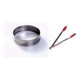 Modelador Hamburguer Forma Inox 10x2,6 Cm + Pegador Silicone