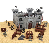 Modelo De Castelo Montado Medieval Siege War Battlefield-d