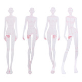 Modelos De Esboço De Réguas De Ilustração De Moda Costura De