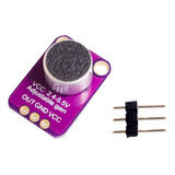 Módulo Sensor Microfone Amplificador Ganho Voz Som Max4466
