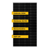 Modulo Solar 220w Monocristalino Fotovoltaico Half-cell