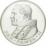 Moeda 10000 Zlotych Comemorativa Papa João Paulo I I- Prata