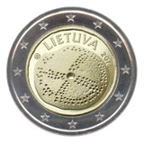 Moeda 2 Euro Comemorativa Lituânia 2016