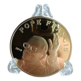 Moeda 40mm Comemorativa Papa Francisco Para Coleção Cápsula