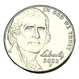 Moeda 5 Cents Nickel 2022 Letra D Linda Fc