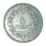 Moeda Antiga - 5 Francs -
