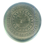 Moeda Antiga Brasil República 100 Réis 1898 C.níquel L.1402