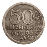 Moeda Antiga Do Brasil - 50 Centavos Alumínio De 1965