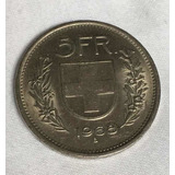Moeda Antiga Rara, 5 Francos Suíços De 1968 B Helvetica