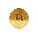 Moeda Bitcoin Gold Plated Representação Física Medalha Linda