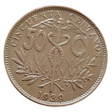 Moeda Bolívia 50 Centavos 1939 Antiga Rara Linda! 108-247