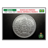 Moeda Brasil Prata 1200 Réis 1837 P554 Série Cruzados
