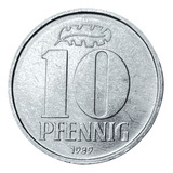 Moeda Da Alemanha Oriental: 10 Pfennig