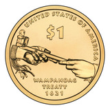 Moeda Da Serie Sacagawea 2011 Letra D Flor De Cunho 