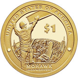 Moeda De 1 Dolar Serie Sacagawea 2015 Letra D Flor De Cunho 