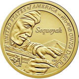 Moeda De 1 Dolar Serie Sacagawea 2017 Letra D Flor De Cunho 
