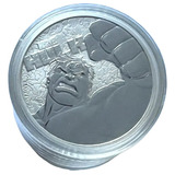 Moeda De Prata Pura (31,10 Gramas) Incrivel Hulk Marvel Fc