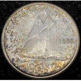 Moeda Do Canadá 10 Cents 1956