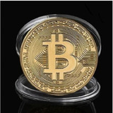 Moeda Física Bitcoin (dourada) + Brinde