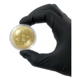 Moeda Física Bitcoin Btc Criptomoeda Ouro Para Colecionador