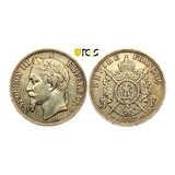 Moeda Imperador Napoleão 3º França 5f 1867 Genuína Anacs