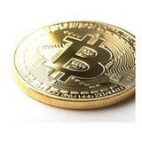 Moeda Medalha Coleção Bitcoin Dourada C/