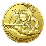 Moeda Medalha Roronoa Zoro Anime One Piece Comemorativa