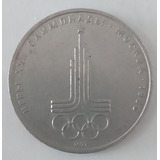 Moeda Olimpiadas Moscou 1980 - Emblema/logotipo