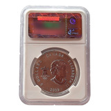 Moeda Prata Pura Canada U$5 Olimpíadas De Vancouver Ngc Ms69